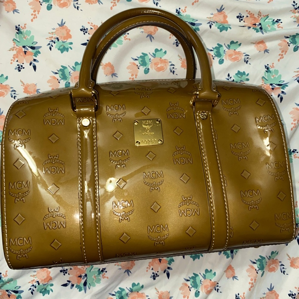 MCM Patent Boston Bag